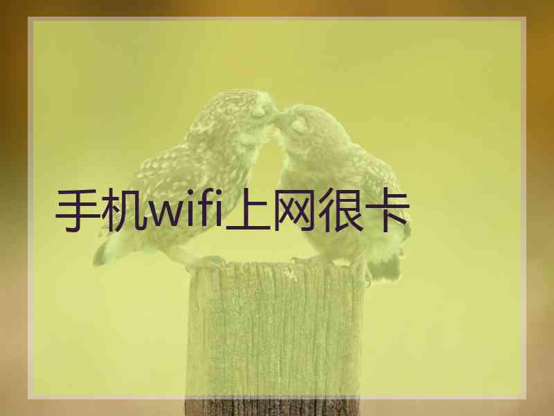 手机wifi上网很卡 手机wifi上网很卡