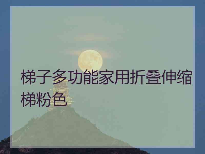 梯子多功能家用折叠伸缩梯粉色 梯子多功能家用折叠伸缩梯粉色