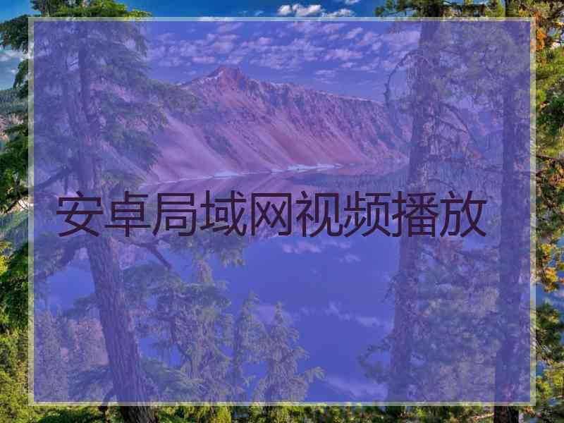 安卓局域网视频播放 安卓局域网视频播放