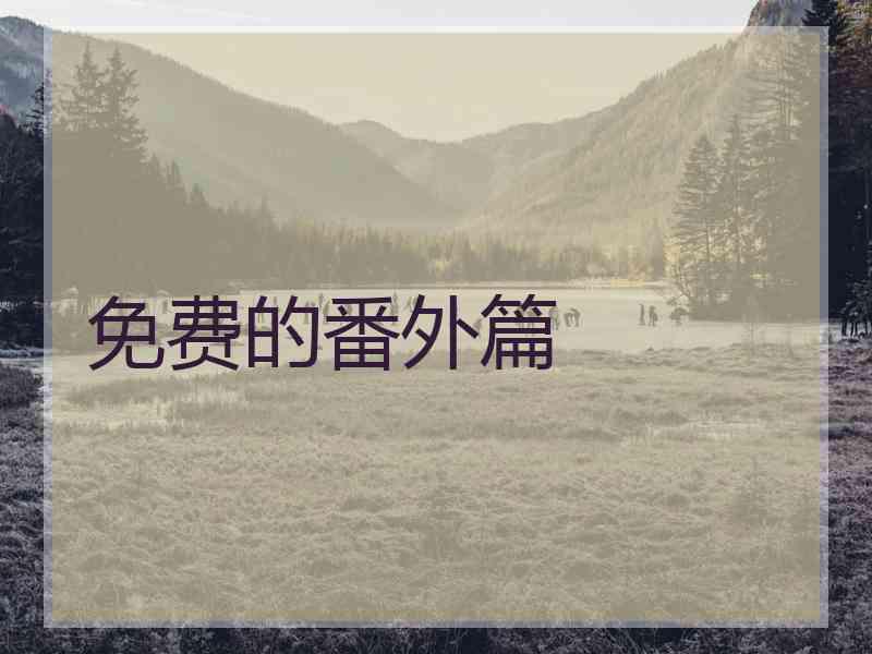 免费的番外篇 免费的番外篇