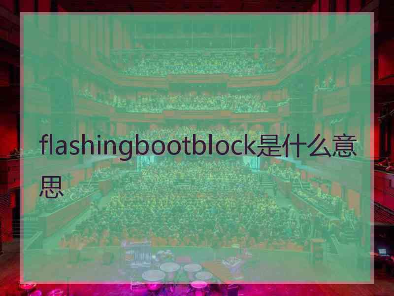 flashingbootblock是什么意思
