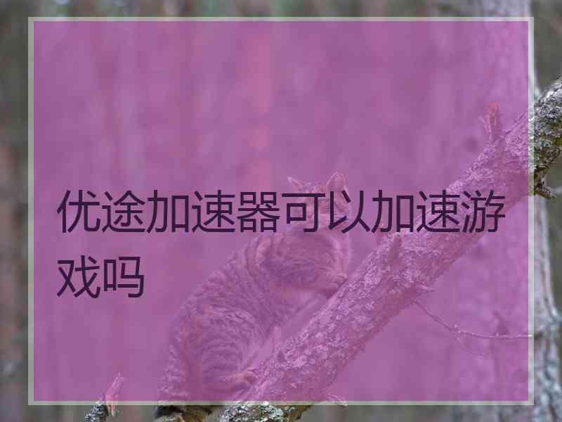 优途加速器可以加速游戏吗