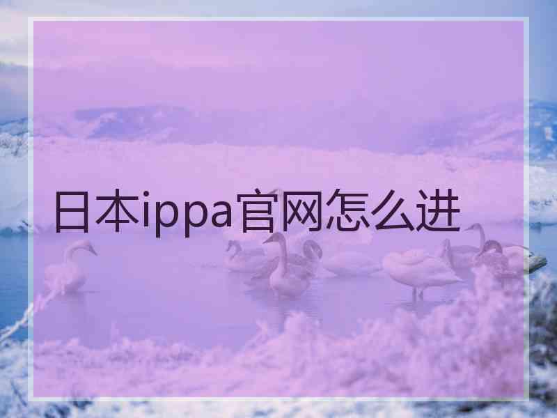 日本ippa官网怎么进