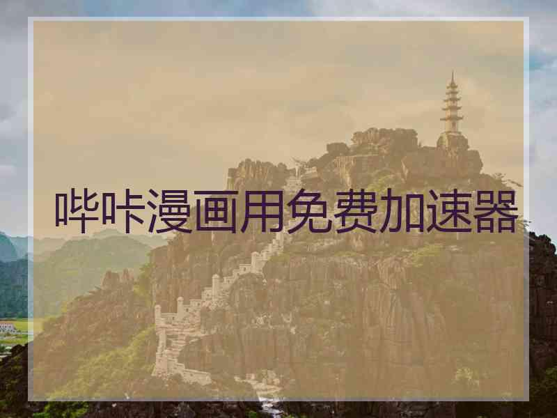 哔咔漫画用免费加速器