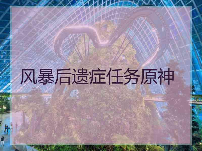 风暴后遗症任务原神