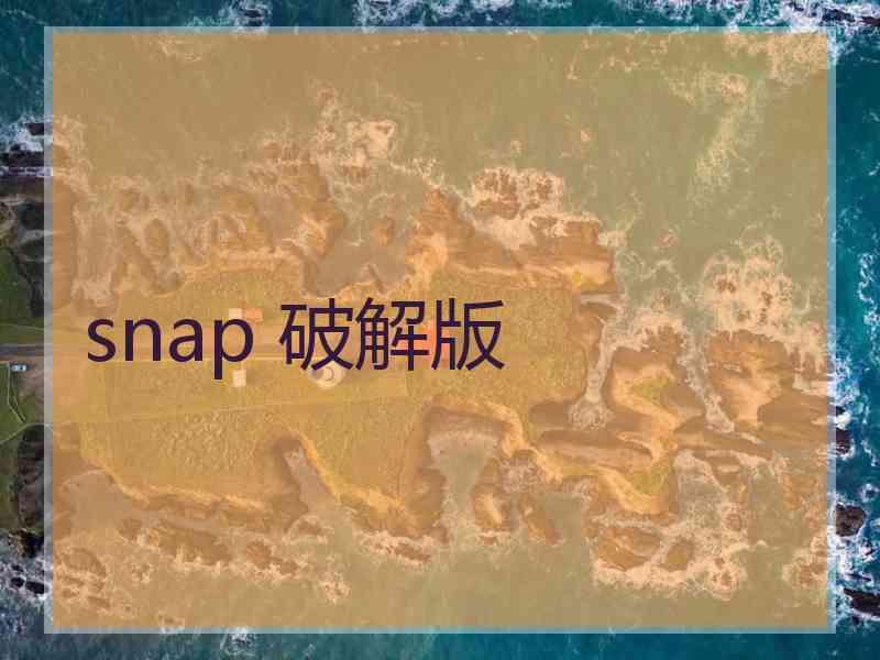 snap 破解版