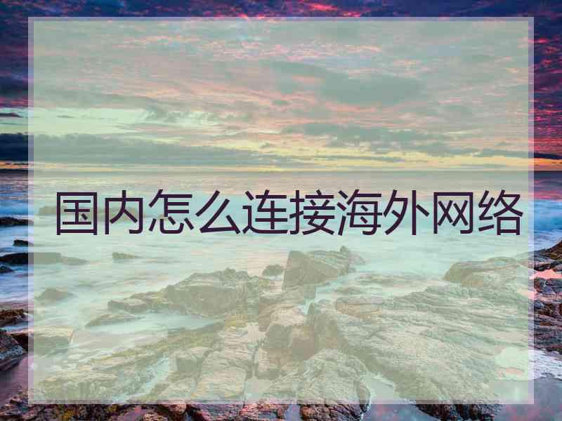 国内怎么连接海外网络