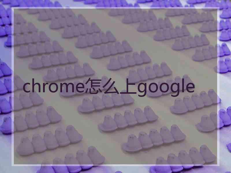 chrome怎么上google