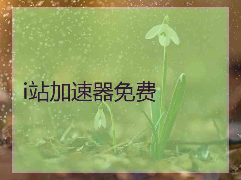 i站加速器免费