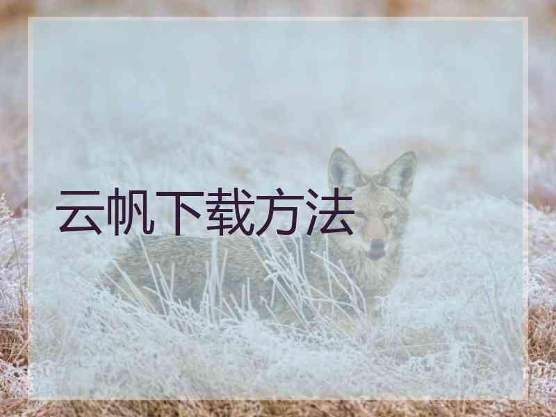 云帆下载方法