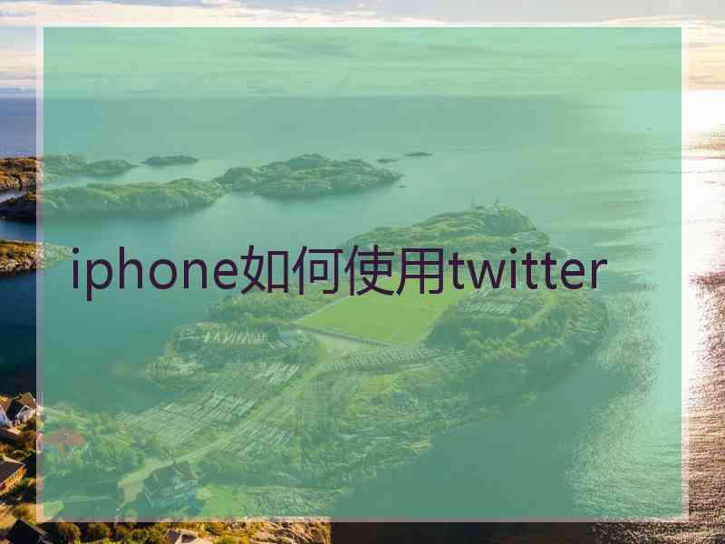 iphone如何使用twitter
