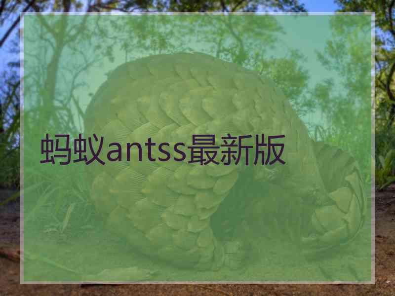 蚂蚁antss最新版
