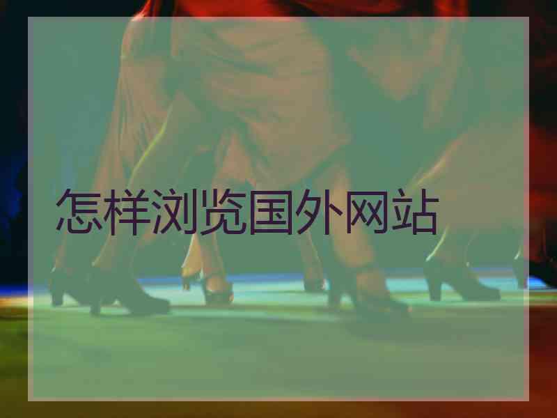 怎样浏览国外网站