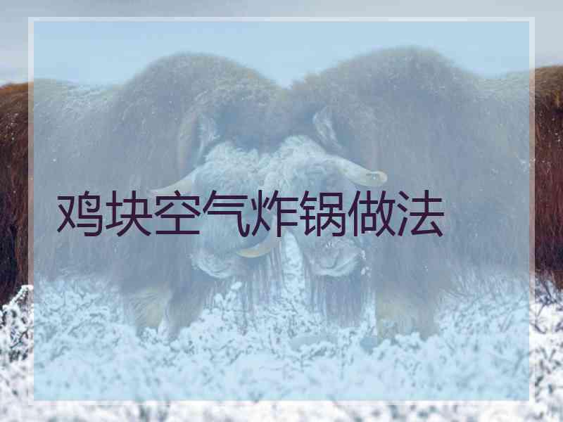 鸡块空气炸锅做法