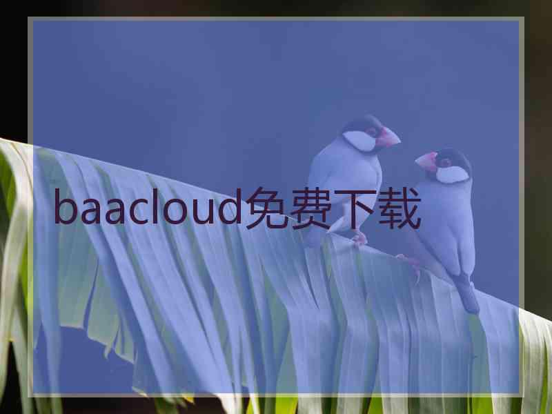 baacloud免费下载