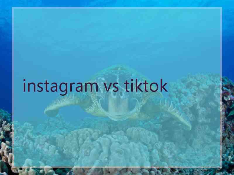 instagram vs tiktok