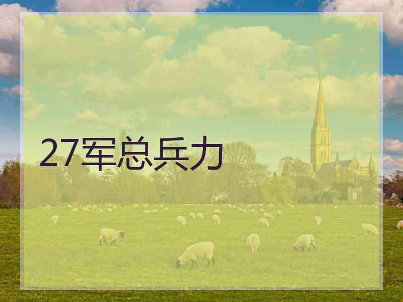 27军总兵力