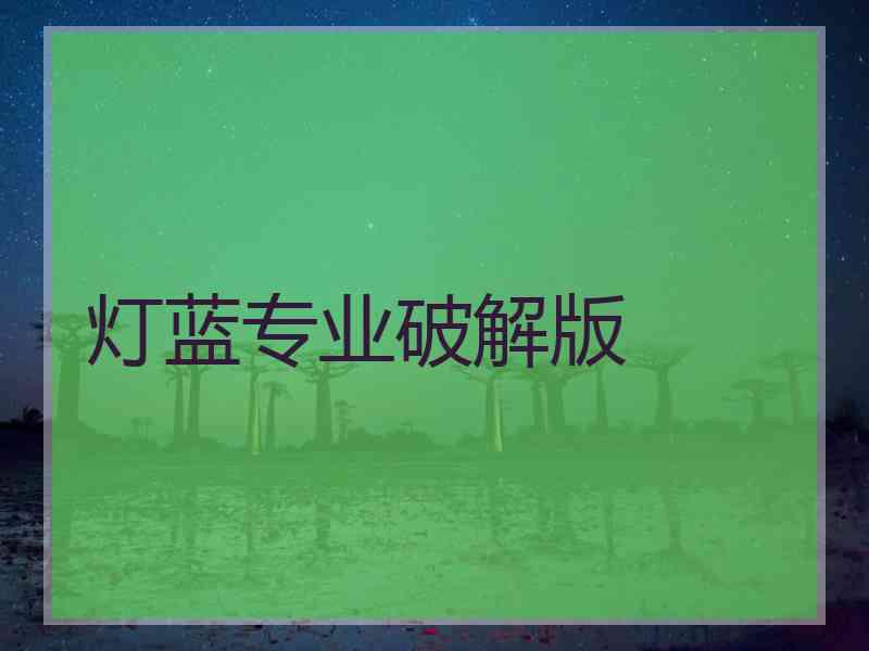 灯蓝专业破解版