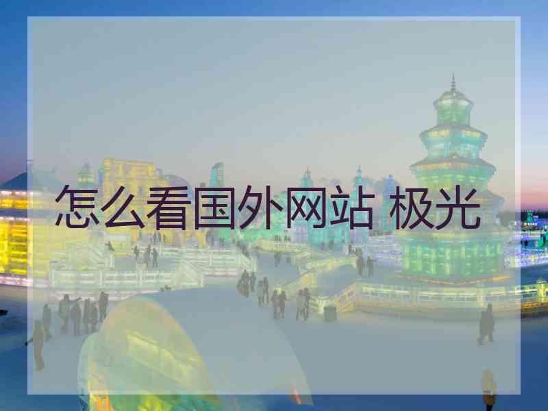 怎么看国外网站 极光