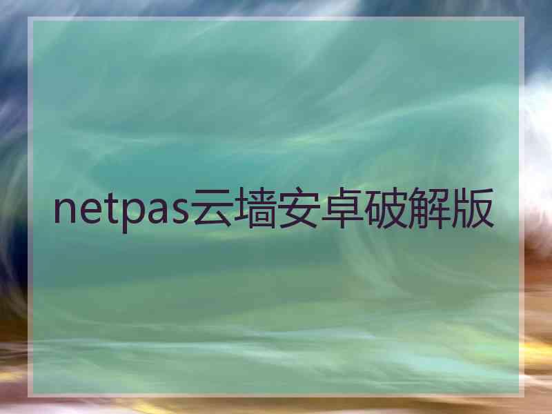 netpas云墙安卓破解版