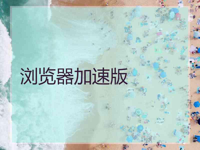 浏览器加速版