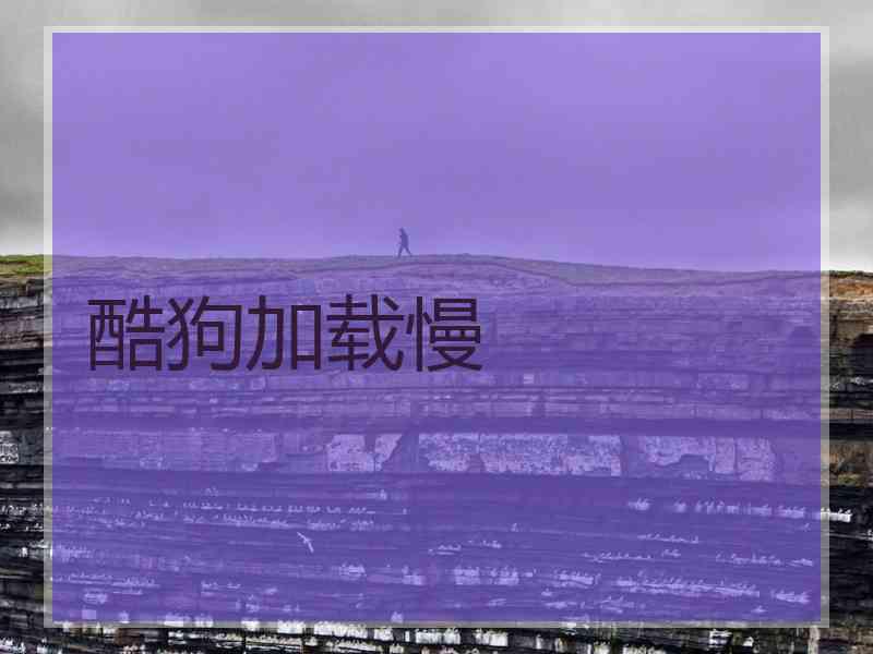 酷狗加载慢