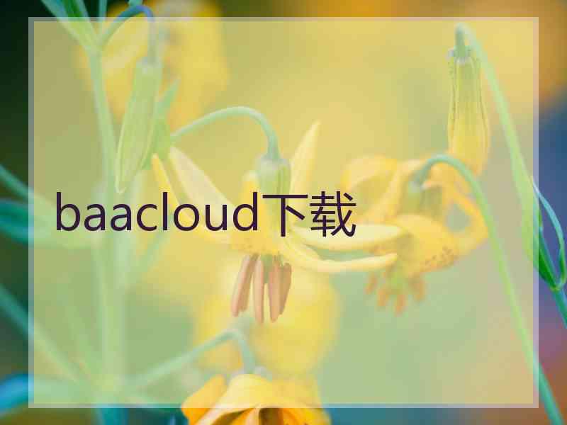 baacloud下载