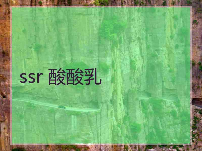 ssr 酸酸乳