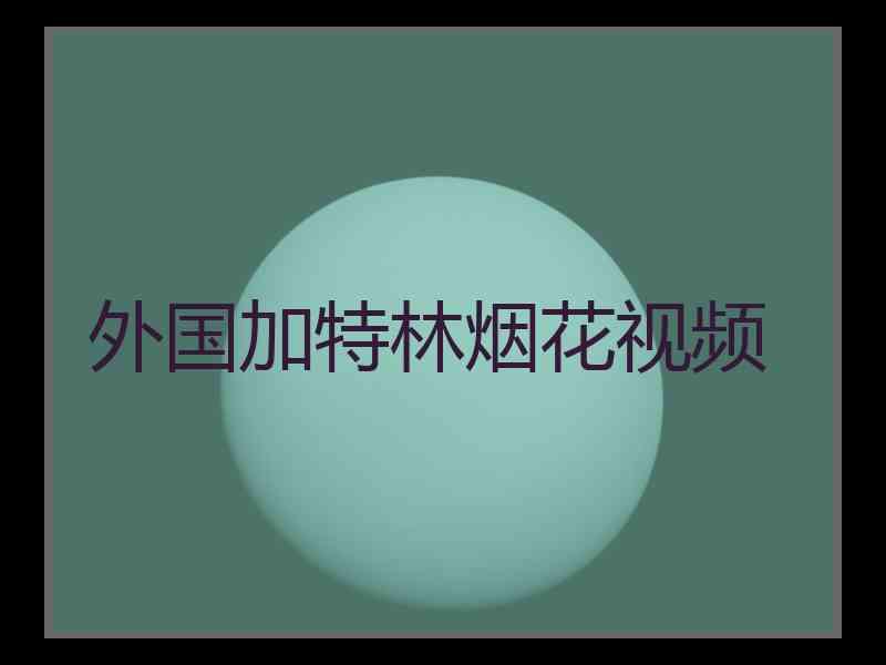 外国加特林烟花视频