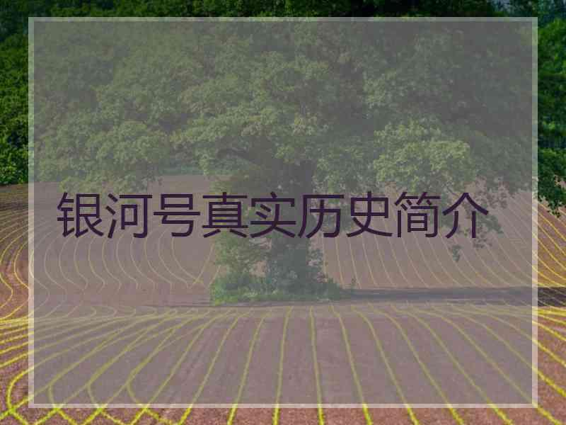 银河号真实历史简介