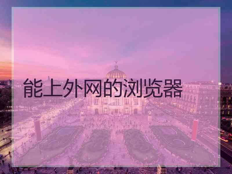 能上外网的浏览器