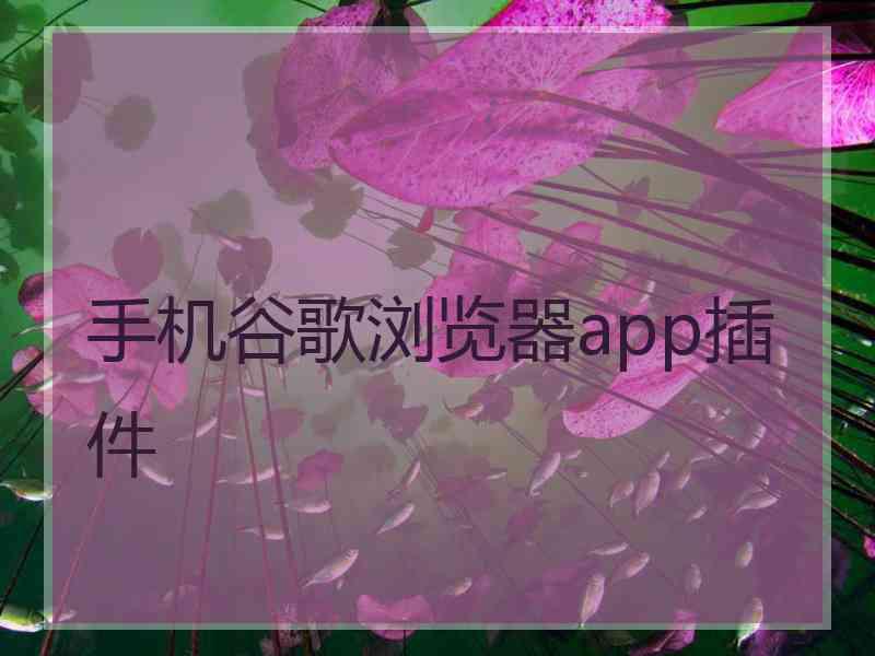 手机谷歌浏览器app插件