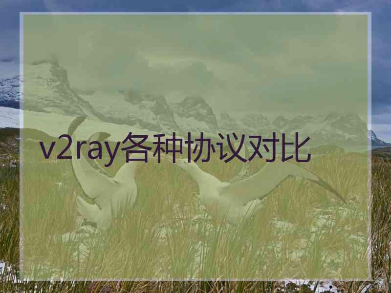 v2ray各种协议对比