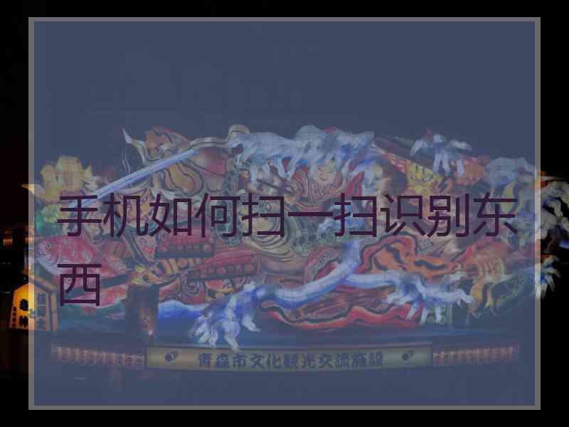 手机如何扫一扫识别东西
