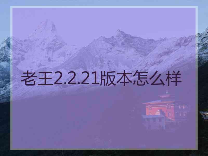 老王2.2.21版本怎么样