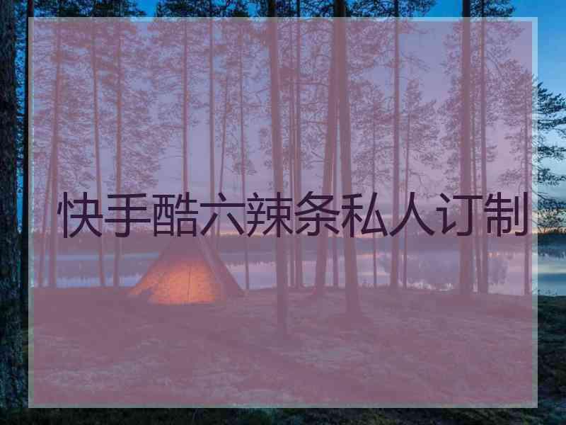 快手酷六辣条私人订制