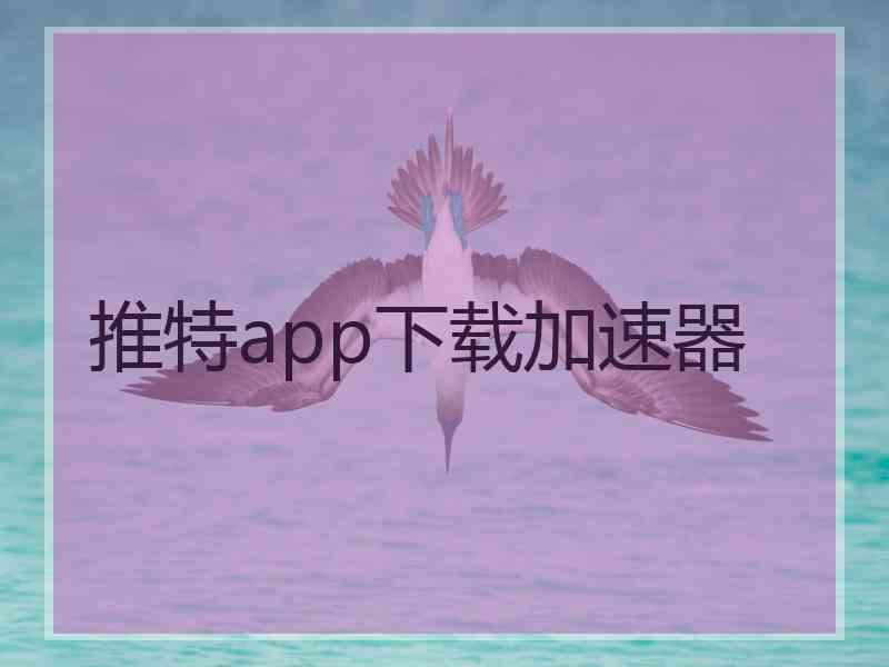 推特app下载加速器