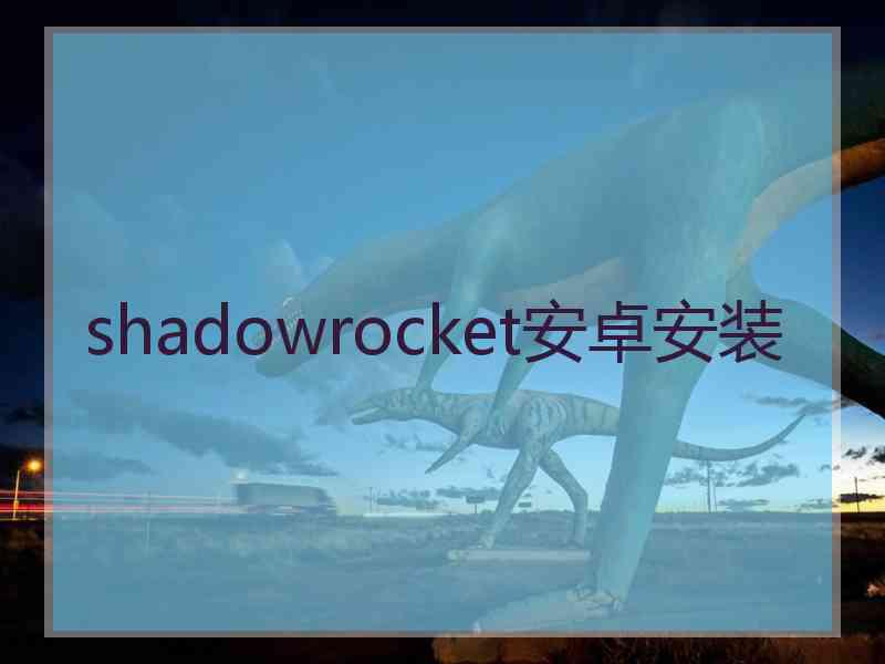 shadowrocket安卓安装