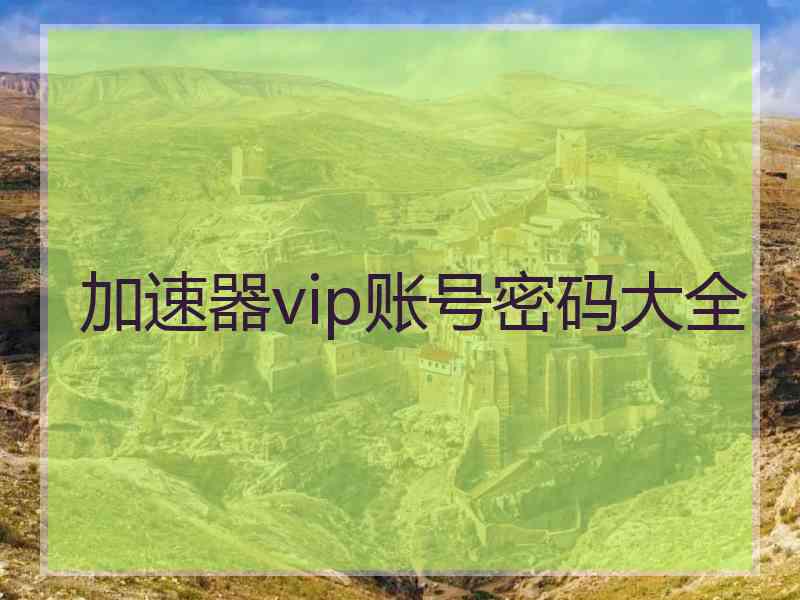 加速器vip账号密码大全