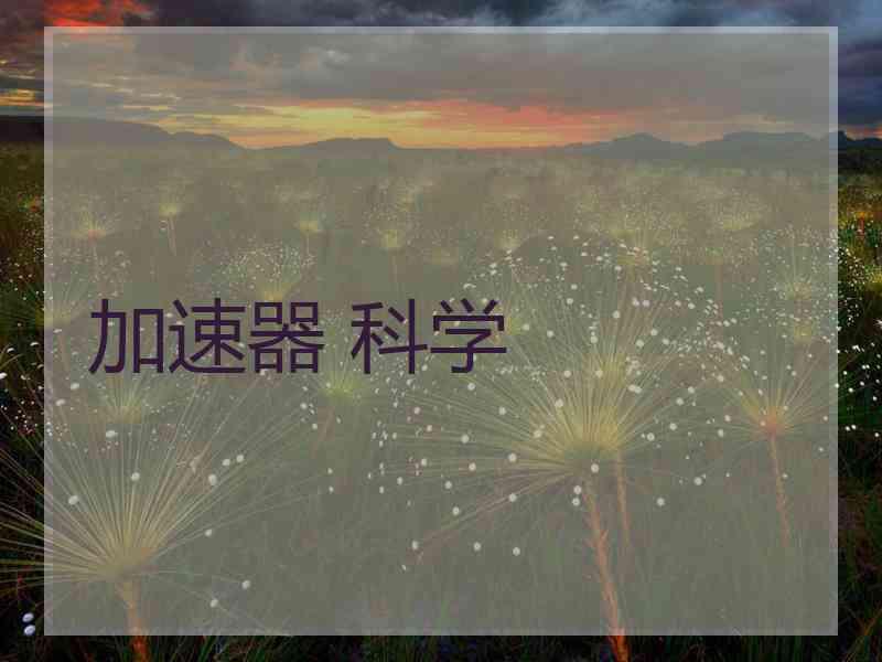 加速器 科学
