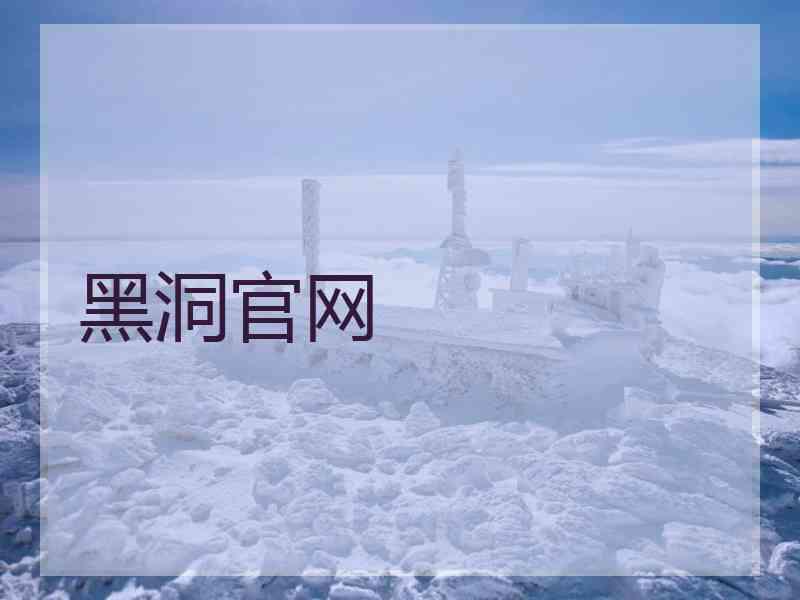 黑洞官网