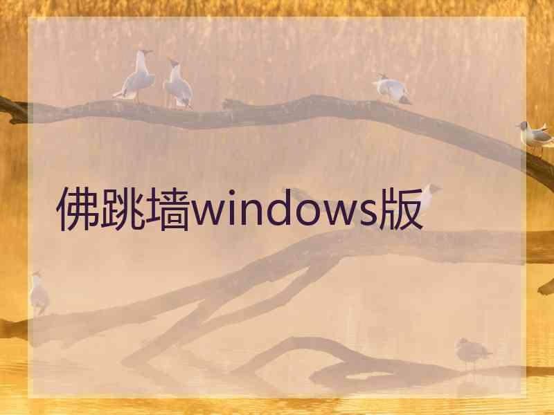 佛跳墙windows版