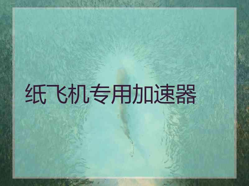 纸飞机专用加速器