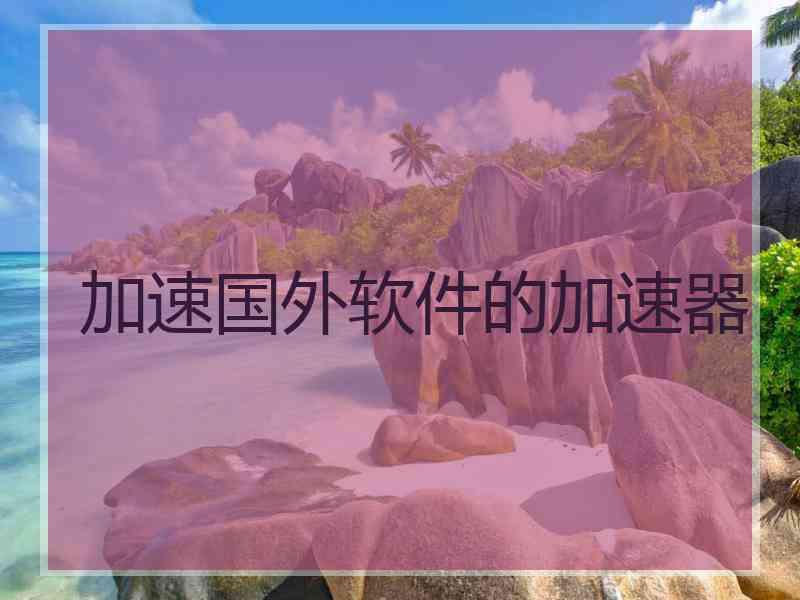 加速国外软件的加速器