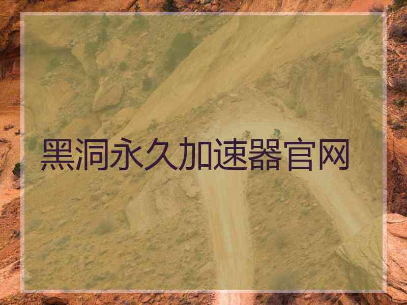 黑洞永久加速器官网