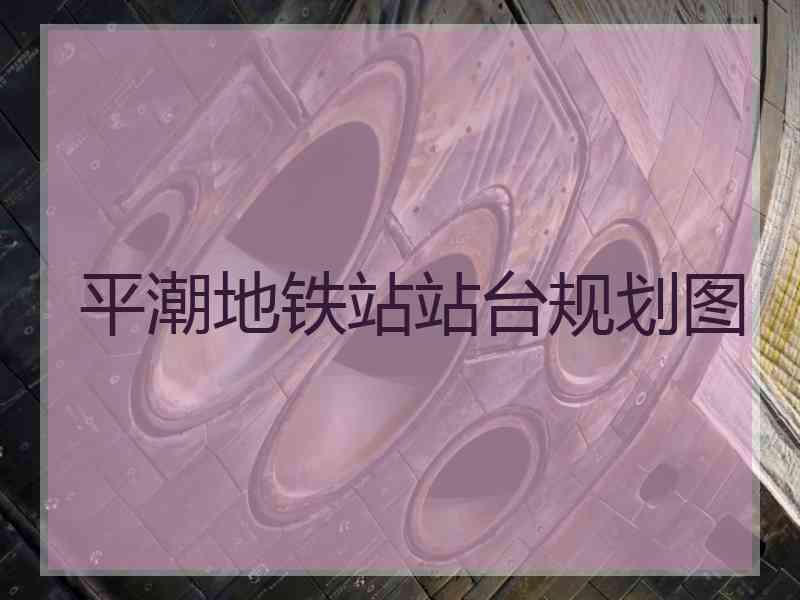 平潮地铁站站台规划图