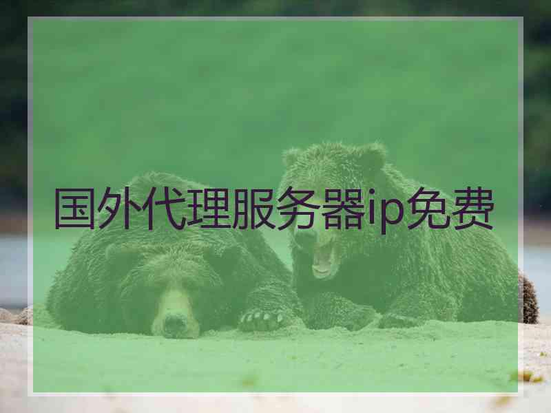 国外代理服务器ip免费