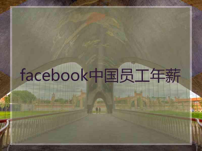 facebook中国员工年薪