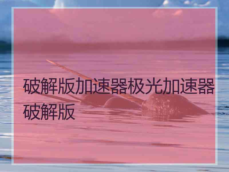 破解版加速器极光加速器破解版