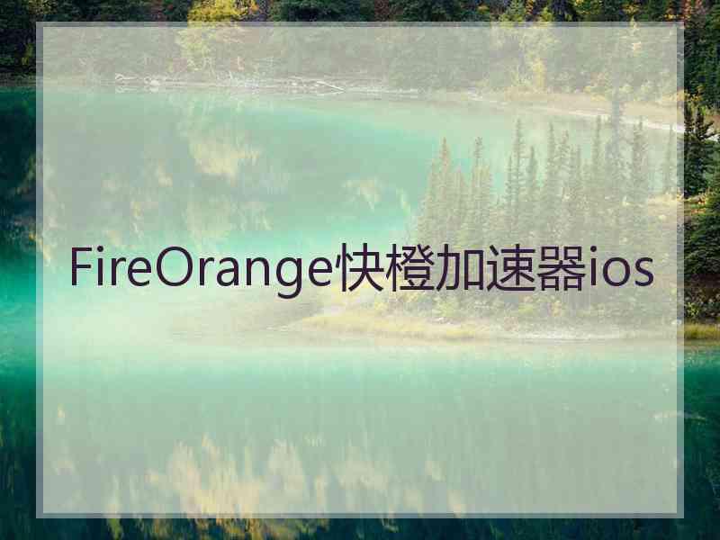FireOrange快橙加速器ios